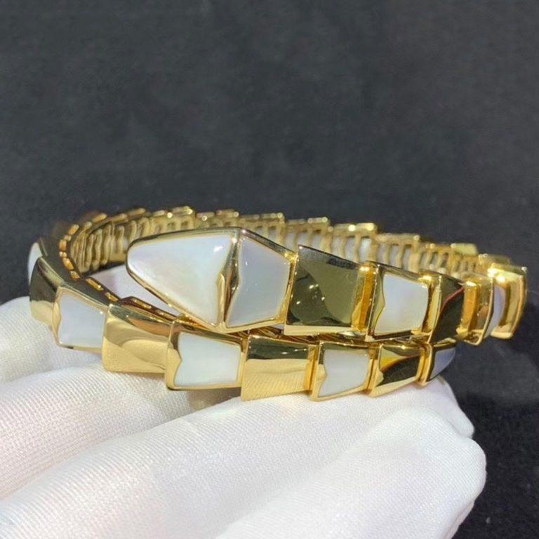 [Clover Jewelrys]SERPENTI BRACELET MOP GOLD