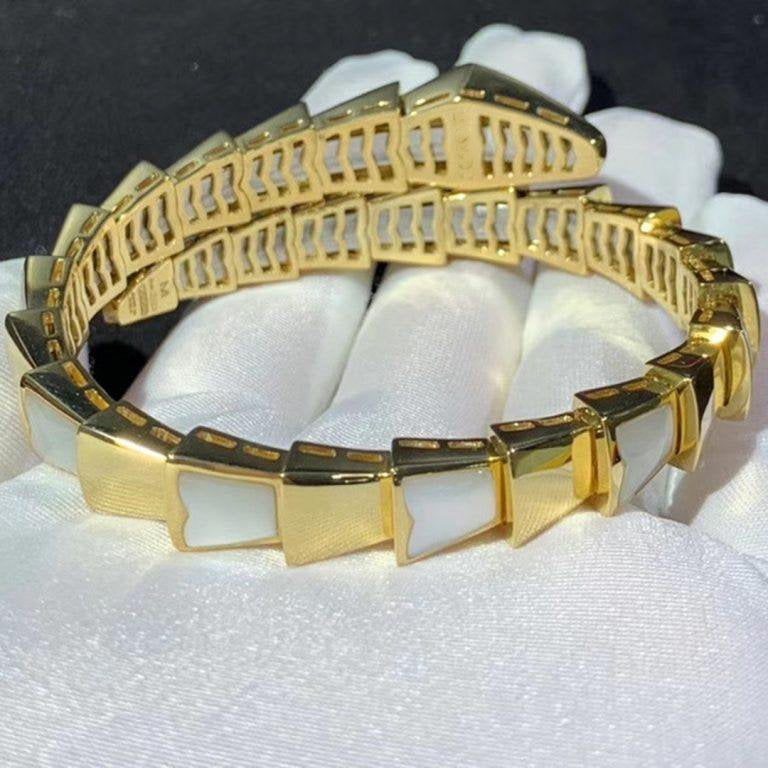 [Clover Jewelrys]SERPENTI BRACELET MOP GOLD