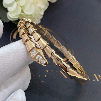 [Clover Jewelrys]SERPENTI BRACELET DIAMONDS PINK GOLD