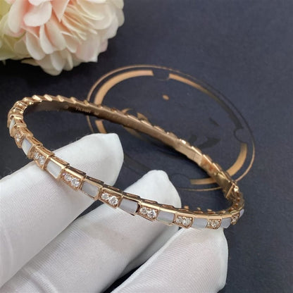 [Clover Jewelrys]SERPENTI BRACELET PINK GOLD MOP DIAMOND