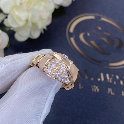 [Clover Jewelrys]SERPENTI RING PINK GOLD DIAMOND