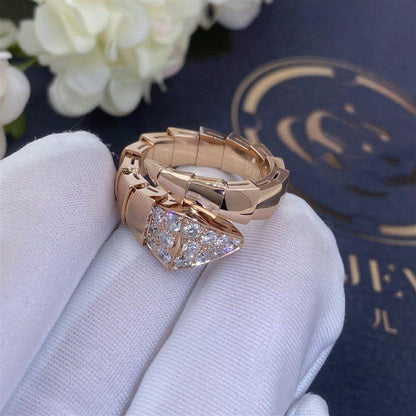 [Clover Jewelrys]SERPENTI RING PINK GOLD DIAMOND