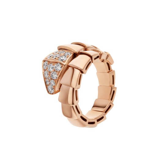 [Clover Jewelrys]SERPENTI RING PINK GOLD DIAMOND