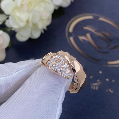 [Clover Jewelrys]SERPENTI RING PINK GOLD DIAMOND