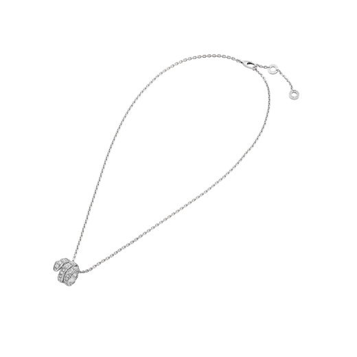 [Clover Jewelrys]SERPENTI SILVER NECKLACE DOUBLE RING DIAMOND