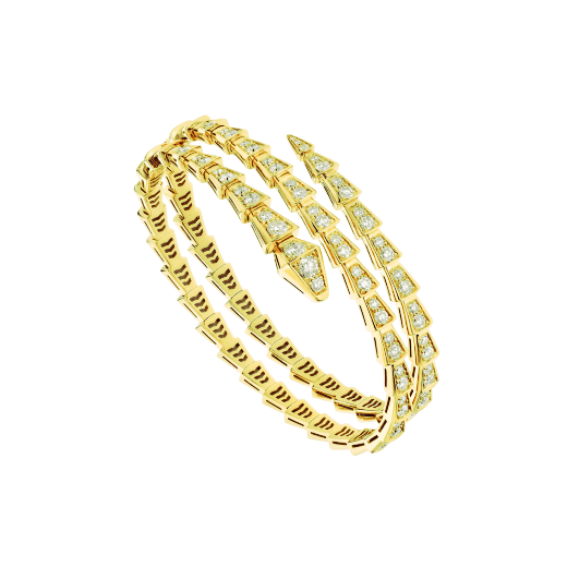 [Clover Jewelrys]SERPENTI BRACELET GOLD DIAMOND DOUBLE ROW