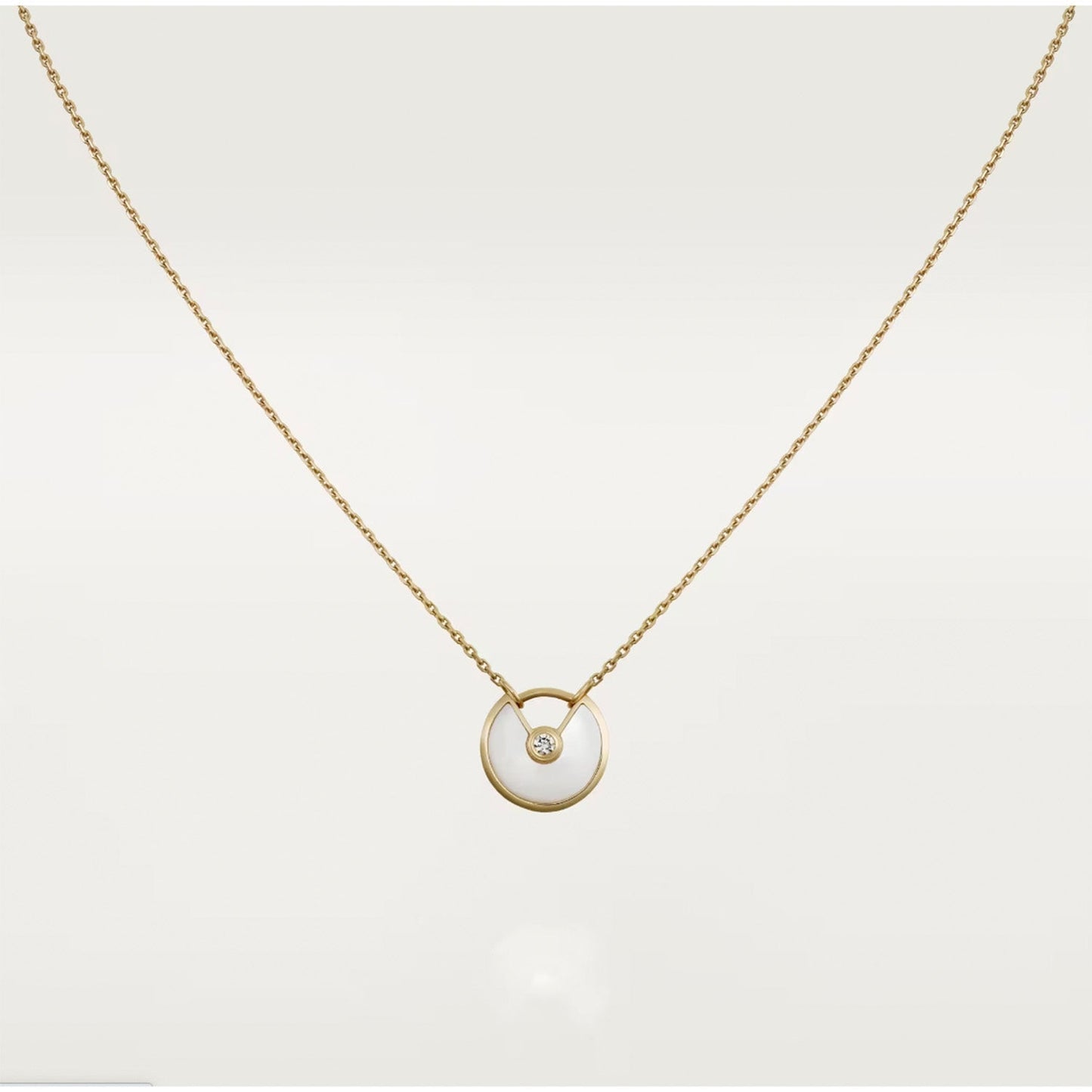 [Clover Jewelrys]AMULETTE ROSE GOLD MOP NECKLACE