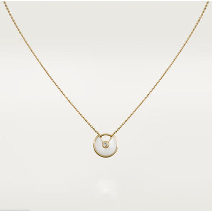 [Clover Jewelrys]AMULETTE ROSE GOLD MOP NECKLACE