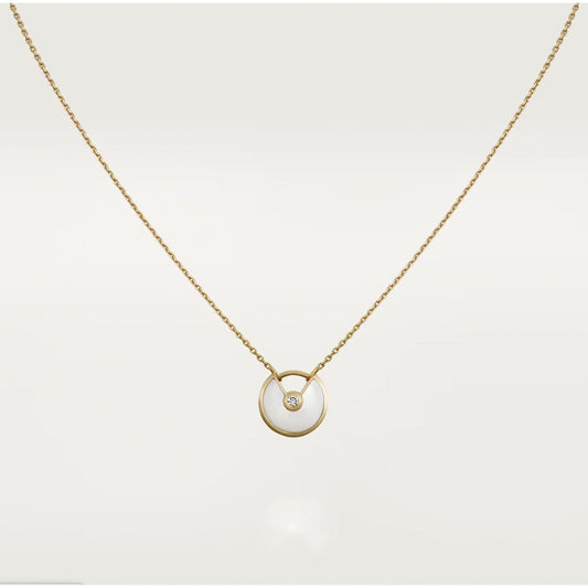 [Clover Jewelrys]AMULETTE ROSE GOLD MOP NECKLACE