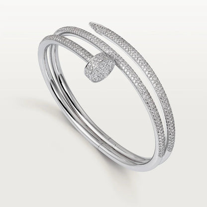 JUSTE BRACELET 3.5MM DOUBLE ROWS SILVER DIAMOND