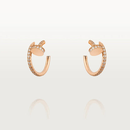 [Clover Jewelrys]JUSTE EARRINGS 12.75MM PINK GOLD DIAMOND