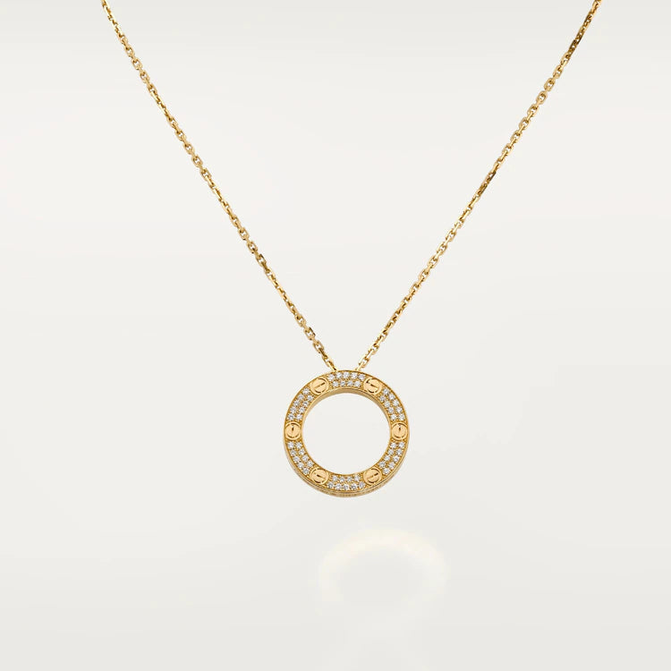 [Clover Jewelrys]LOVE NECKLACE ADJUSTABLE ROSE GOLD