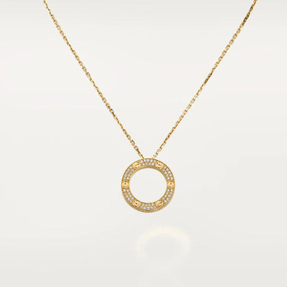 [Clover Jewelrys]LOVE NECKLACE ADJUSTABLE ROSE GOLD