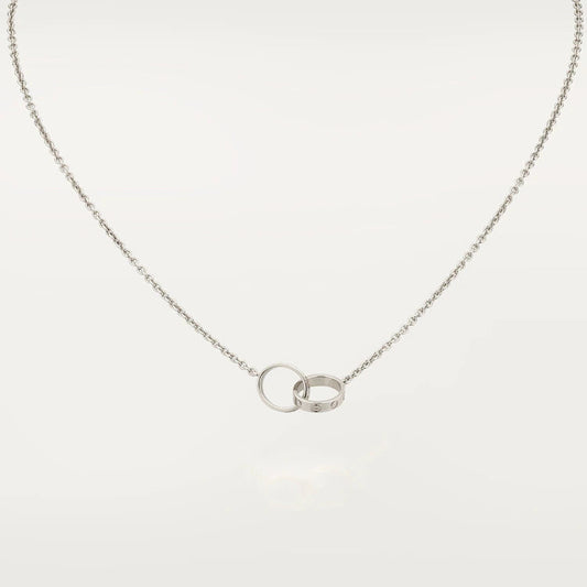 [Clover Jewelrys]LOVE NECKLACE PINK GOLD AND SILVER