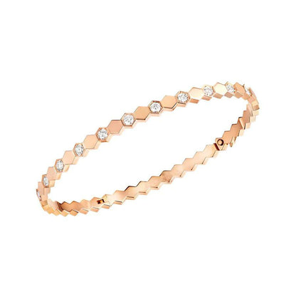 [Clover Jewelrys]BEE LOVE PINK GOLD DIAMOND BRACELET