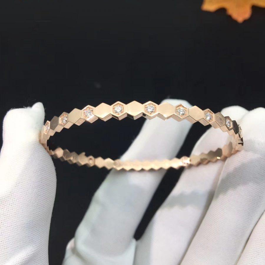 [Clover Jewelrys]BEE LOVE PINK GOLD DIAMOND BRACELET