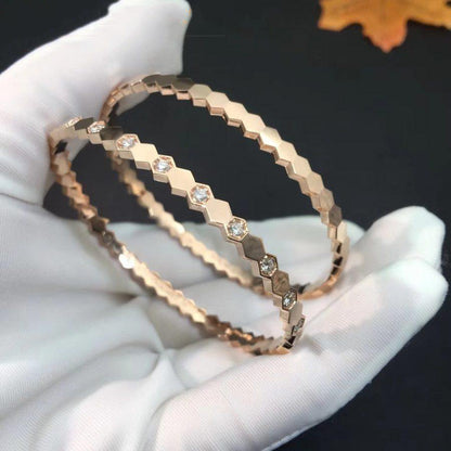 [Clover Jewelrys]BEE LOVE PINK GOLD DIAMOND BRACELET