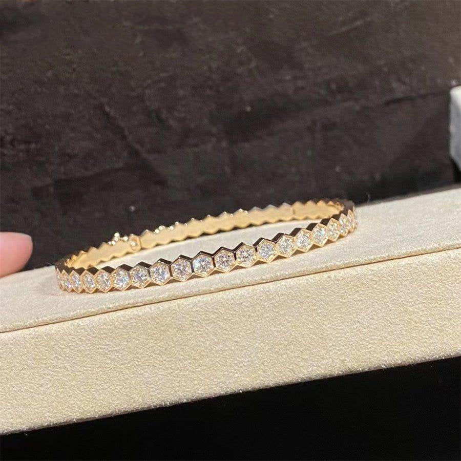 [Clover Jewelrys]BEE LOVE GOLD BRACELET FULL DIAMOND