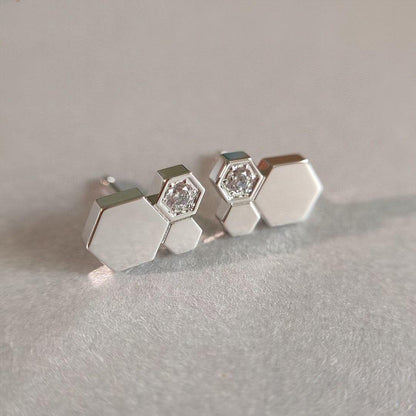 [Clover Jewelrys]BEE LOVE SILVER DIAMOND EARRINGS