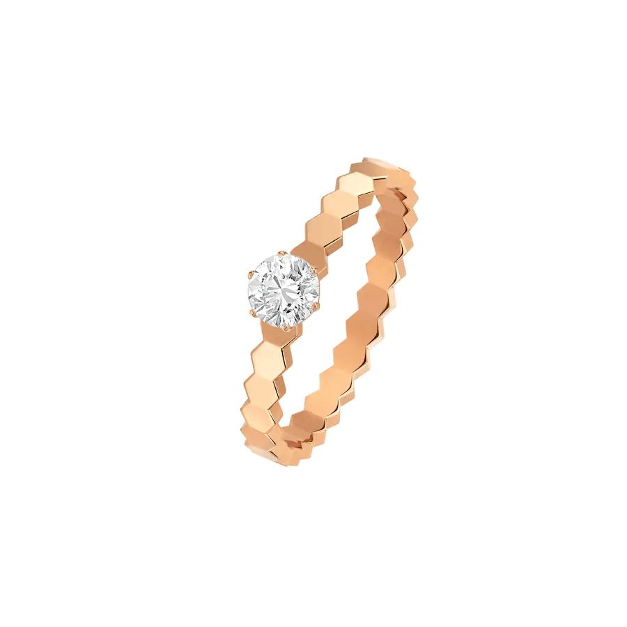 [Clover Jewelrys]BEE LOVE RING PINK GOLD 1 DIAMOND