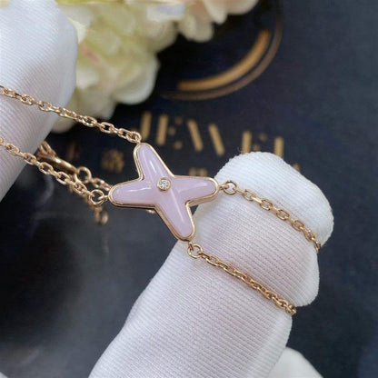 [Clover Jewelrys]JEUX BRACELET PINK MOP PINK GOLD 1 DIAMOND