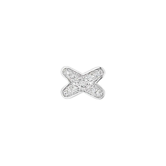 [Clover Jewelrys]JEUX DE SILVER DIAMOND EARRINGS