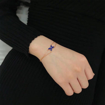 [Clover Jewelrys]Hollow Design Four-Leaf Clover Flower Shape Ring