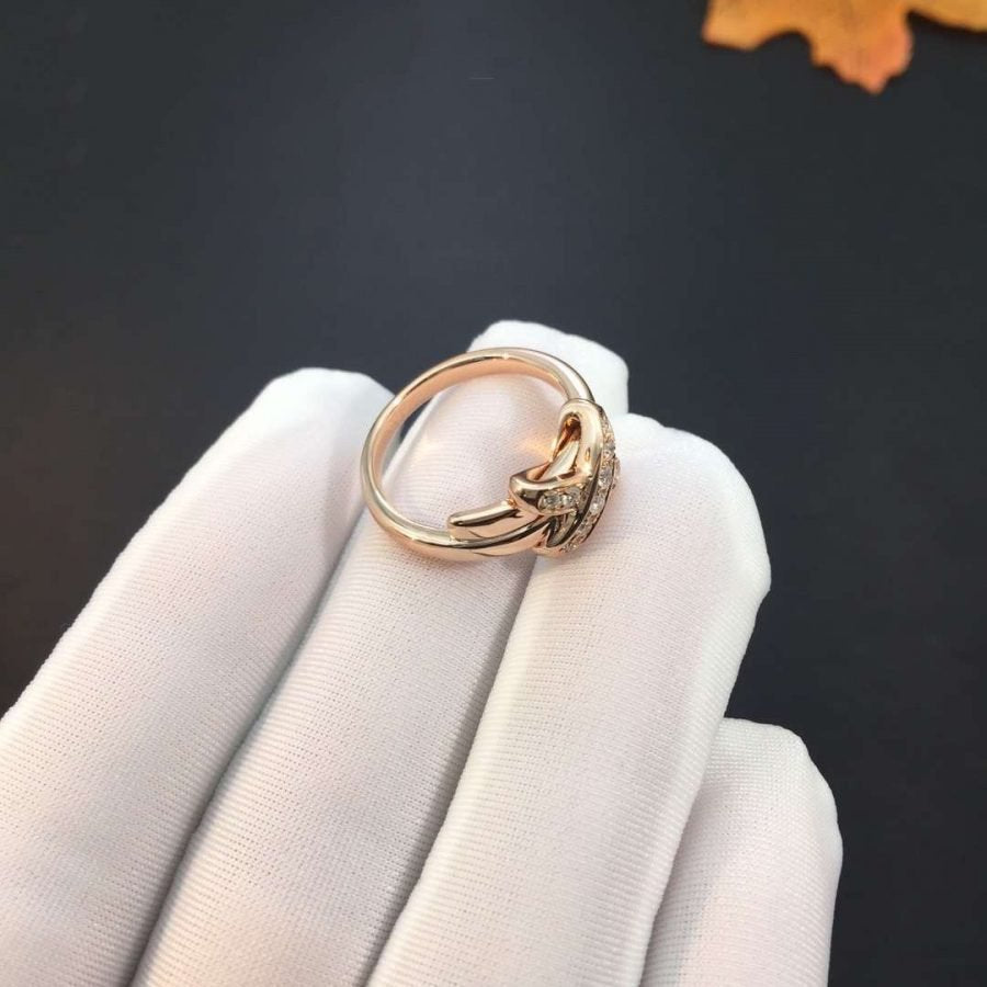 [Clover Jewelrys]JEUX DE PINK GOLD DIAMOND RING