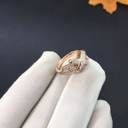 [Clover Jewelrys]JEUX DE RING PINK GOLD DIAMOND