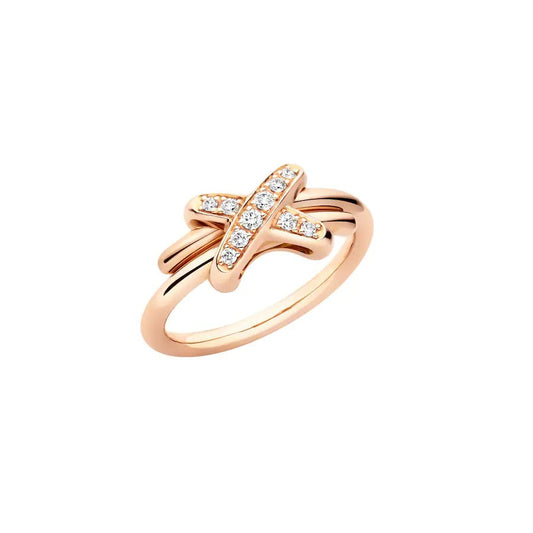 [Clover Jewelrys]JEUX DE PINK GOLD DIAMOND RING