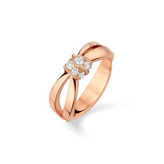 [Clover Jewelrys]LIENS RING PINK GOLD DIAMOND