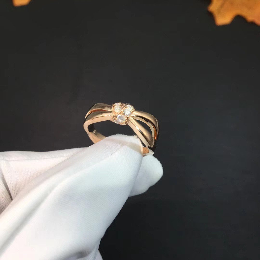 [Clover Jewelrys]LIENS RING PINK GOLD DIAMOND