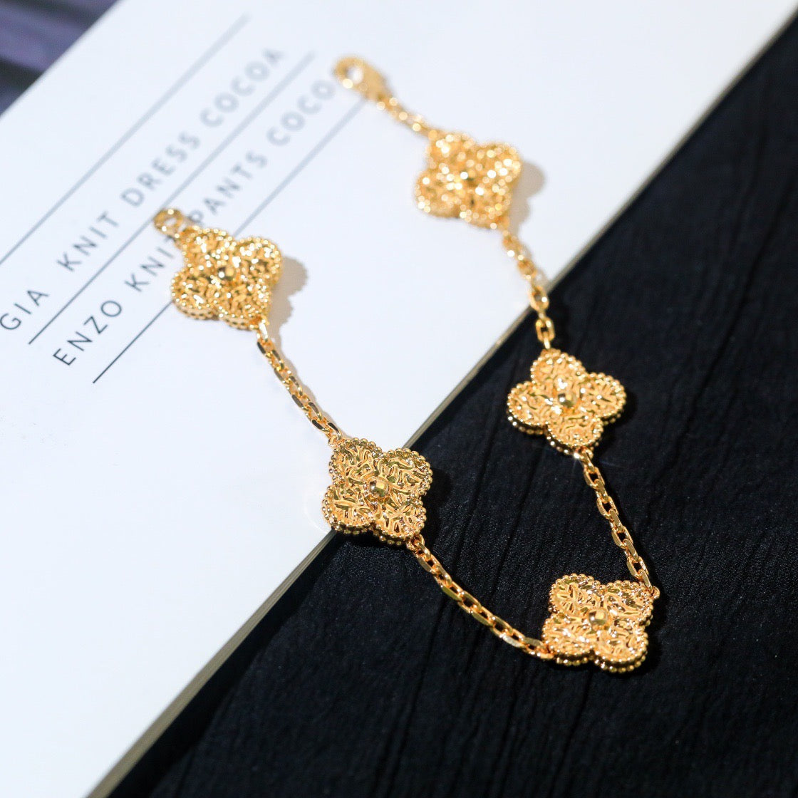 [Clover Jewelrys]CLOVER 5 MOTIFS BRONZING BRACELET