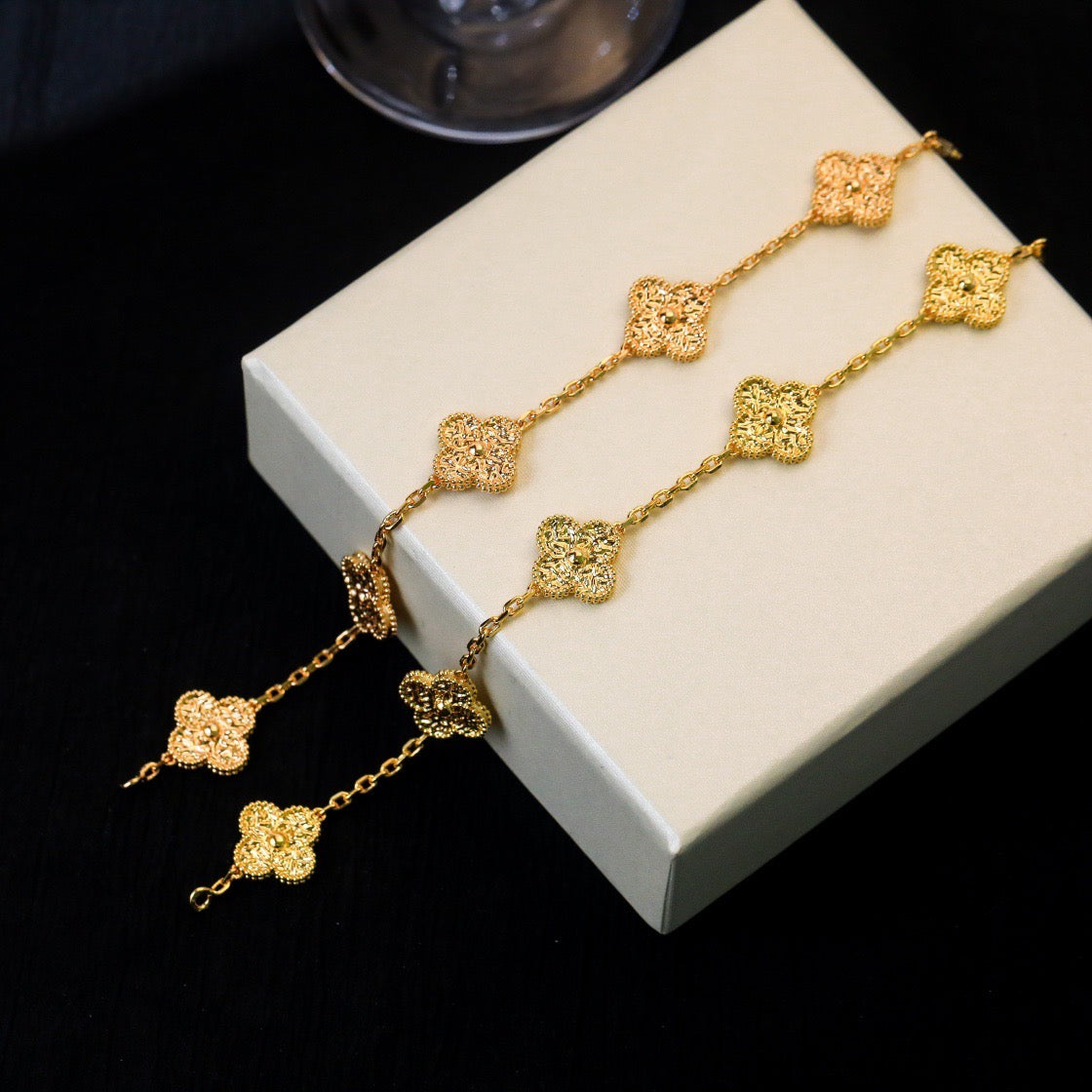 [Clover Jewelrys]CLOVER 5 MOTIFS BRONZING BRACELET