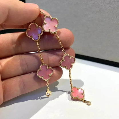 [Clover Jewelrys]CLOVER 5 PINK MOP BRACELET