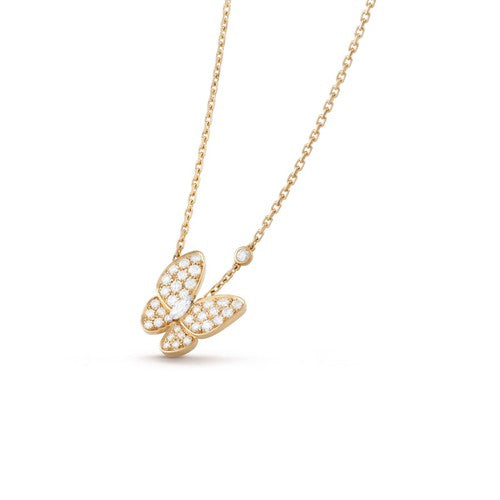 [Clover Jewelrys]BUTTERFLY DIAMOND NECKLACE