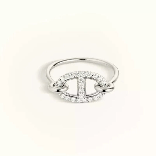 [Clover Jewelrys]RONDE SMALL SILVER DIAMOND RING