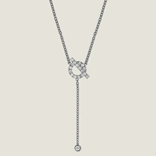 [Clover Jewelrys]FINESSE SILVER DIAMOND NECKLACE