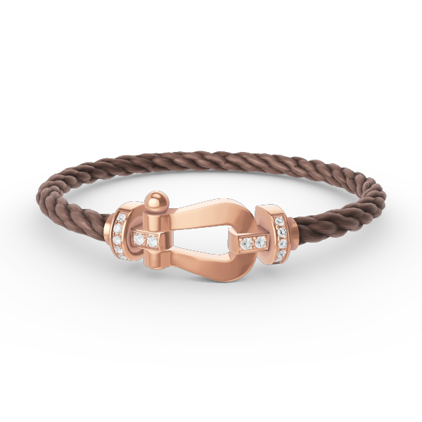 [Clover Jewelrys]FORCE LARGE HORSESHOE HALF DIAMOND BRACELET ROSE GOLD