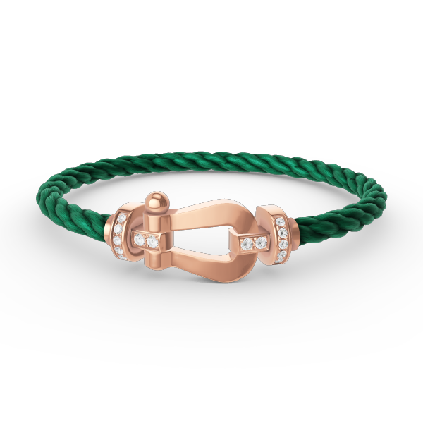 [Clover Jewelrys]FORCE LARGE HORSESHOE HALF DIAMOND BRACELET ROSE GOLD