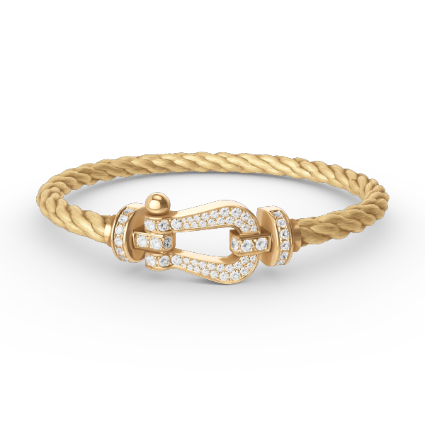 [Clover Jewelrys]FORCE LARGE HORSESHOE FULL DIAMOND BRACELET GOLD