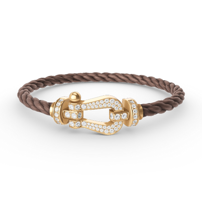 [Clover Jewelrys]FORCE LARGE HORSESHOE FULL DIAMOND BRACELET GOLD