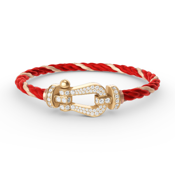 [Clover Jewelrys]FORCE LARGE HORSESHOE FULL DIAMOND BRACELET GOLD