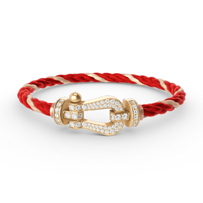 [Clover Jewelrys]FORCE LARGE HORSESHOE FULL DIAMOND BRACELET GOLD