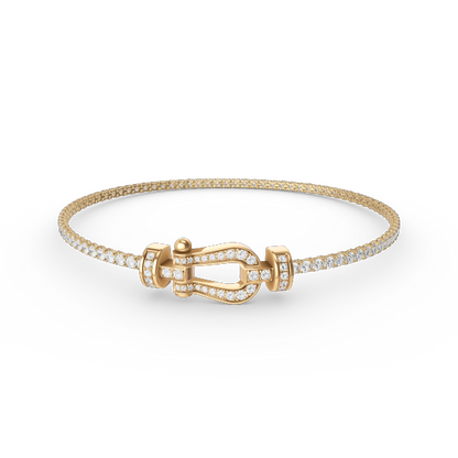 [Clover Jewelrys]FORCE  HORSESHOE  DIAMOND TENNIS BRACELET