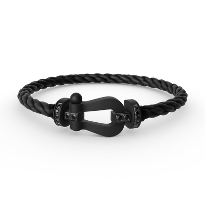 [Clover Jewelrys]FORCE LARGE SERIES HORSESHOE BLACK SAMURAI BRACELET