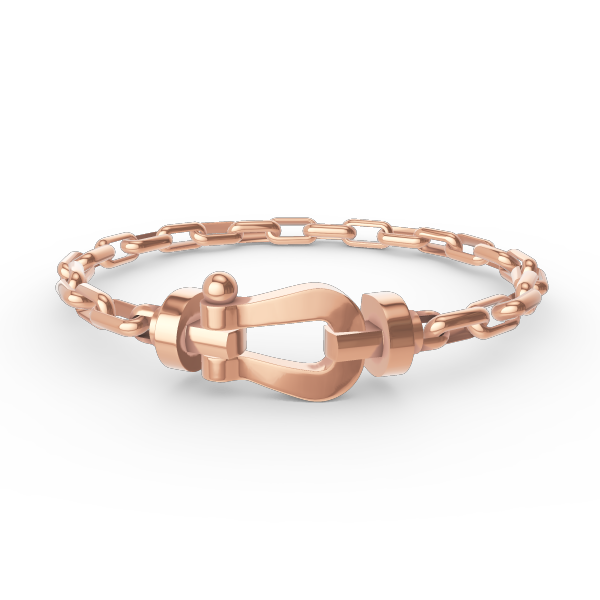 [Clover Jewelrys]FORCE LARGE HORSESHOE CLASP  METAL BRACELET