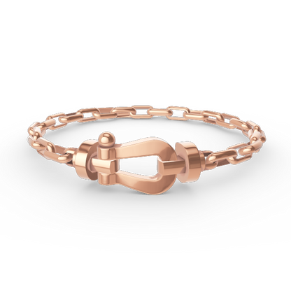 [Clover Jewelrys]FORCE LARGE HORSESHOE CLASP  METAL BRACELET