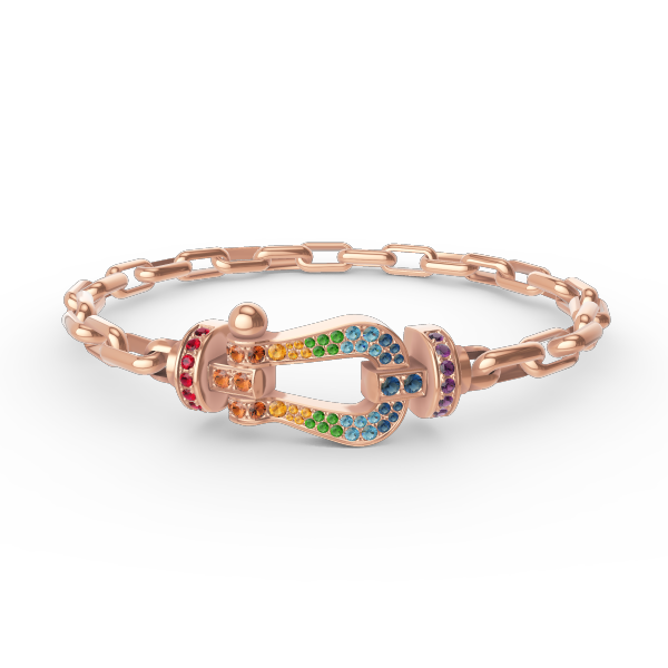 [Clover Jewelrys]FORCE LARGE HORSESHOE CLASP  METAL BRACELET