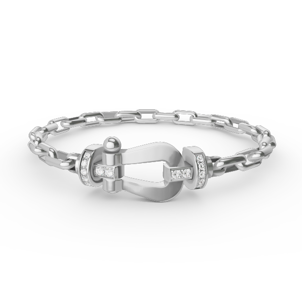 [Clover Jewelrys]FORCE LARGE HORSESHOE CLASP  METAL BRACELET